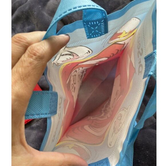 Dr. Seuss Suess Tote (2) Reusable Art Bag School Kids Gift Travel Shopping Cat - Picture 4 of 7